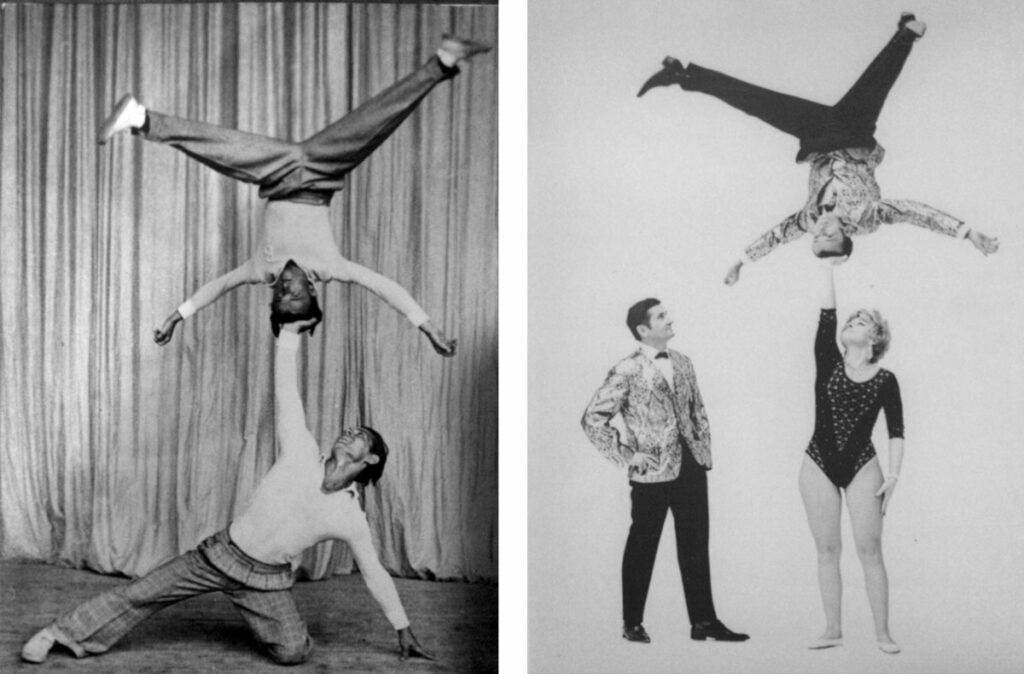 1. Simon Árpád és Binder János 1953-ban. Forrás: Fedák Antal. 2. Az Arpadis Trio: Horváth Mária, Simon Árpád és Simon Tibor az 1950-es években. Forrás: Fedák Antal